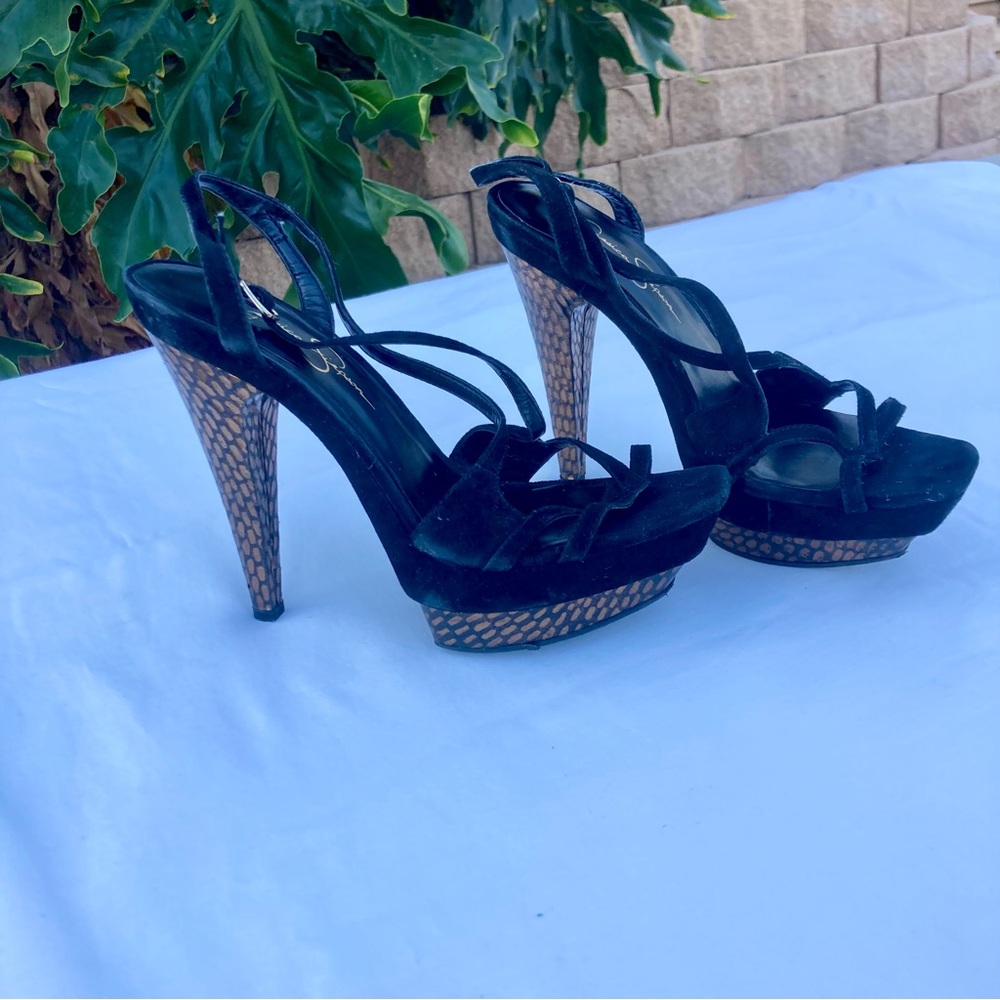 Elegant Black Strappy Heels